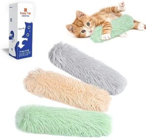 Potaroma Katzenkissen, 3er-Set mit Bio-Katzenminze, Grau, Orange und Grün
