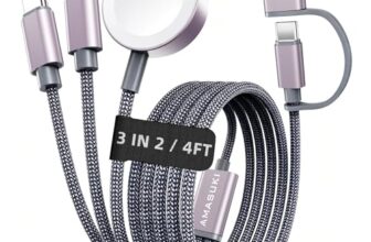 3 in 2 Ladekabel für Apple Watch USB C Kabel Multi Charger Cable Kompatibel mit iWatch Ultra/SE/11/10/9/8/7/6/5/4/3/2/1 iPhone 17-11/Galaxy S23-1.25M für Camping Travel Outdoor, für flugzeug gadgets