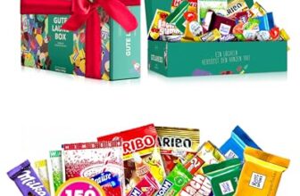 Premium Süßigkeiten Box (150 Stück) – „Gute Laune Box“ als Geschenk Idee oder für die Candy Bar (XXL Naschbox)