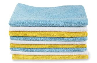 Amazon Basics Mikrofaser Reinigungstuch, 12 Stück, Mehrfarbig, 30.5 L x 40.5 B cm