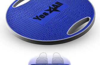 Yes4All P617 Balance Board inkl, Wackelboard Sport mit Griff und Rutschfester Oberfläche; Wackelbrett Balance Board Ø 40cm – Ø 41cm, Farbenfroher für Ihr Stabilitäts- und Ganzkörpertraining