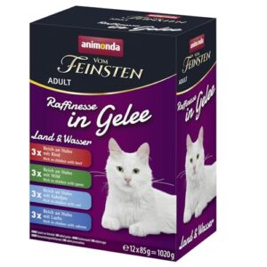 animonda Vom Feinsten Katzenfutter in Gelee Mix Land & Wasser (12 x 85 g)