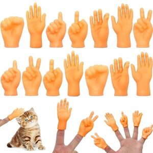 RAFIYU Fingerpuppen Mini Hände Set 14 Stück Links Rechts Gummi