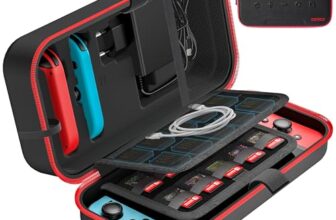 Switch Tasche für Switch/OLED, große Tragetasche für Joycon & EU Netzteil