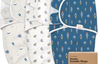 KeaBabies 3-Pack Bio Swaddle Schlafsack Baby 0-3 Monate (Cosmo)
