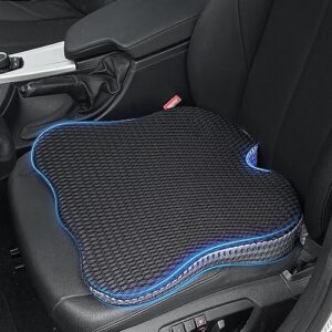 Qutool Autositzkissen,keilkissen Auto, Sitzkissen für Auto SitzkissenAuto Sitzkeilkissen für Fahrersitz für Memory Foam Autositzauflage (Schwarz)