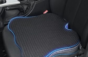 Qutool Autositzkissen,keilkissen Auto, Sitzkissen für Auto SitzkissenAuto Sitzkeilkissen für Fahrersitz für Memory Foam Autositzauflage (Schwarz)