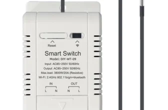 EWeLink Smart WiFi Temperatur- und Feuchtigkeitscontroller Schalter 20A 3800W Hochleistungs mit Temperatursensor Automat