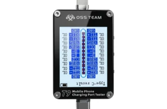 OSS TEAM T9 Mobiltelefon Ladeanschluss Tester 1,77-Zoll-Display 3,5-Digit 2,99 Max PN Bereich 0,00-2,99 V Auto Power-Off