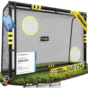 Racetex Fußballtor mit Torwand und Polsterung, Fussballtor Anti-Rost (Tor)