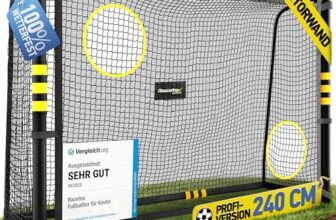Racetex Fußballtor mit Torwand und Polsterung, Fussballtor Anti-Rost (Tor)