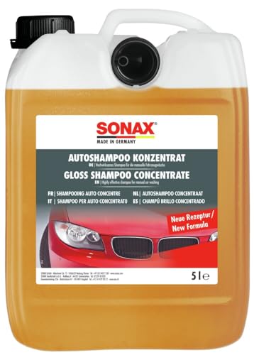SONAX AutoShampoo Konzentrat (5 Liter) | löst den Schmutz ohne die Wachs-Schutzschicht auf dem Lack anzugreifen