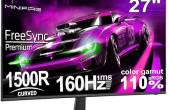 Minifire 27 Zoll Curved Gaming Monitor – 160Hz, FHD(1920×1080), VA 1500R, 1ms GtG, sRGB 110%, HDR, Adapive Sync, Blaulichtfilter, VESA 100 * 100, HDMI 2.0/DP 1.2 mit HDMI-Kabel (MFG27C1L