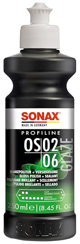 SONAX PROFILINE OS 02-06 (250 ml) Politur für Hand- und Maschinenanwendung | Milde All-in-one-Politur mit Schnellversiegelung für Hand- und Maschinenanwendung