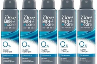 Dove Men+Care advanced 0% Deo-Spray Clean Comfort mit Zink-Komplex und 2-fach Schutz ohne Aluminiumsalze 150 ml (Packung mit 5)