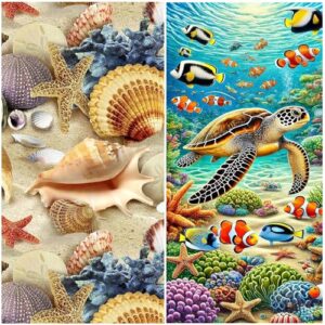 2 Stück Strandtuch Mikrofaser Beach Towel Badetuch Sandfrei XXL Schnelltrocknend Strandhandtuch Damen Groß Strandtücher Sommer Zubehör Handtuch Strand Mädchen Geschenke für Damen 180 * 80 Meerestiere