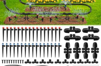 Bewässerungssystem Garten Tröpfchenbewässerungsbausätze 25 m +15 m Bewässerung Garten Bewässerungssystem Gewächshaus, Misting Kühlsystem für Hochbeet, Landschaft, Terrasse Pflanzen