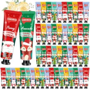 Handcreme Mini Set, 50 Pack Handcreme Weihnachten für Sehr Trockene Hände, Weihnachtsgeschenke Kleinigkeiten für Frauen, Kleine Pflegecreme Hände Fuß Feuchtigkeitscreme Geschenkset für Frauen Damen