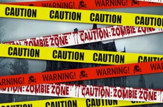 Johiux 27M Halloween Deko Outdoor Gefahren Warnband,3 Stück Garten Horror Absperrband,Halloween Dekorationen Warnbänder für Garten Zombie Party Spukhaus Horror Deko