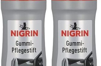 NIGRIN Gummi-Pflegestift, pflegt und schützt nachhaltig, geeignet für Türen, Schiebedach, Kofferraum, 75 ml (Packung mit 2)