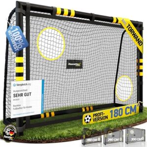 Racetex Fußballtor mit Torwand und Polsterung, Fussballtor Anti-Rost (Tor)