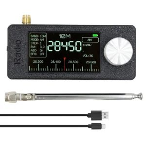 Mini Pocket Radio ESP32-S3 SI4732 Radioempfänger 1,9-Zoll-IPS-Bildschirm LSB/USB/AM/FM Radio 0,5-108 MHz HF SW MW VHF