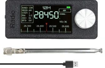 Mini Pocket Radio ESP32-S3 SI4732 Radioempfänger 1,9-Zoll-IPS-Bildschirm LSB/USB/AM/FM Radio 0,5-108 MHz HF SW MW VHF