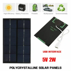5V 2W Solarpanel Ausgang USB Tragbarer Solar-System-Handy-Ladegerät-Solarmodul-Batteriemodul Power Panel