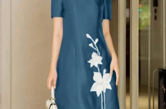 ZANZEA Blumenprint Damen Elegantes Partykleid Satin A-Linie Blumenprint Kleider