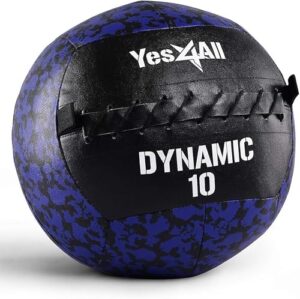 Yes4All Wall Ball, Soft Medicine Ball for Core Training and Workouts 4 kg, Schwarz