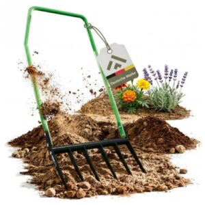 novaterra® Grabegabel 6 Zinken, Broadfork aus Stahl zur Bodenlockerung