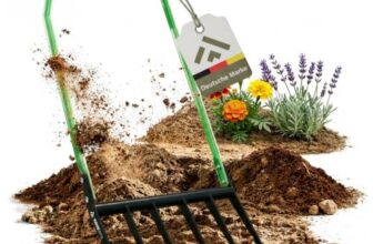 novaterra® Grabegabel 6 Zinken, Broadfork aus Stahl zur Bodenlockerung