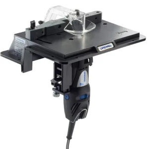 DREMEL 231 Holzbearbeitungs-Schiebetisch-Aufsatz für Fräsen/Router-Arbeitsbank-Tiefe Drehbare Tisch für Schleifen, Forme