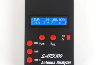 SARK100 Praktischer Antennenanalysator 1-60 MHz LCD SWR Impedanzmessgerät USB-Unterstützung SL-16 M Weiblich Buchse HF K
