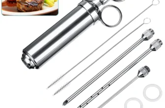 304 Fleischspritze aus rostfreiem Stahl für BBQ, Marinadenspritze 60ml mit 3 Nadeln, Küchengadget für Rindfleisch