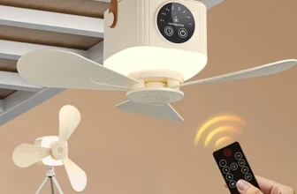 IPRee 2 in 1 Tragfan Camping Licht 3600mAh Wiederaufladbarer Außen Campingzelt Fan Neuer Deckenventilator mit Fernbedien