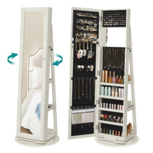 Drehbarer Schmuckschrank mit Spiegel