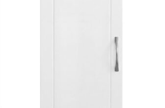 Hängeschrank mit verstellbaren Einlegeböden, Badezimmerschrank für Wandmontage, platzsparend