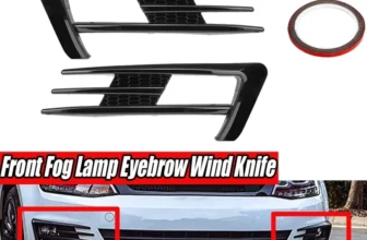 Car Glossy Black Front Fog Lamp Eyebrow Wind Knife Cover Trim for Golf MK7 2014 2015 2016 2017