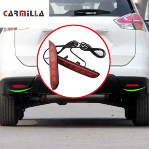 Carmilla 1 Pair Led Rear Bumper Light Back Bumper Lights for Nissan Xtrail X-trail T32 Rogue 2014 – 2016 Tail Brake Light