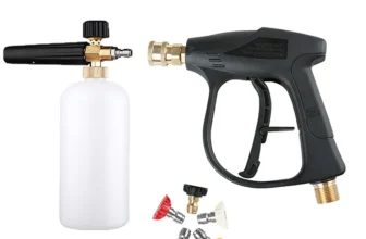 For Car Washer Water Gun Cleaning Tools,with5Color Nozzles M22 Hose Connector ,1L Car Washer Jet Adjustable Snow Foam Lance 1/4″