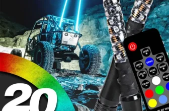 For SUV ATV UTV RZR Led US Flag Lights RGB Color-changing Off-road Dune Buggy Led Flagpole Lights 3FT 4FT 5FT 6FT Optional