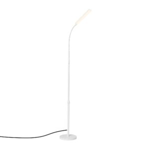 Stehlampe mit flexiblem Schwanenhals und Fernbedienung für gemütliches Licht, Mattweiß
