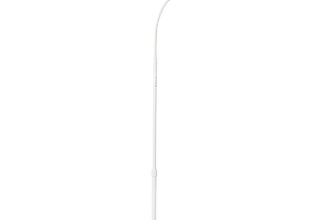 Stehlampe mit flexiblem Schwanenhals und Fernbedienung für gemütliches Licht, Mattweiß