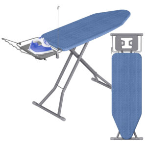 Bügelbrett mit Kabelhalter, Blau