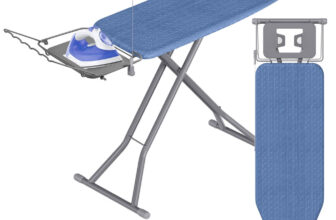 Bügelbrett mit Kabelhalter, Blau