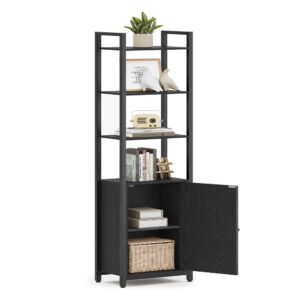 Bücherregal, Ebenholzschwarz + Tintenschwarz / 40B cm