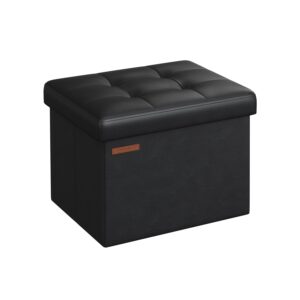 Klappbarer Sitzbank mit Stauraum 41 cm, Tintenschwarz
