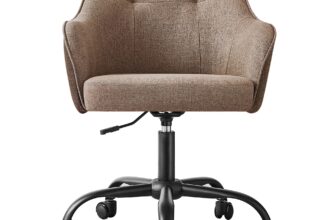 Homeoffice-Stuhl, Drehstuhl, Schreibtischstuhl, Braun