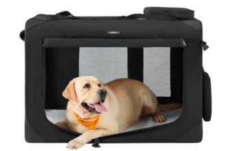 Tranportbox für Katzen und Hunde, Schwarz